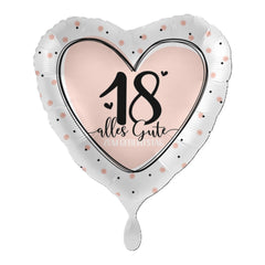 ABC18 Herz Folienballon Ø 43cm "Alles Gute zum Geburtstag" #18