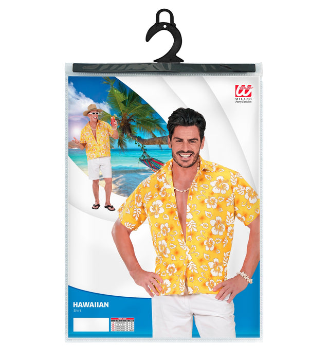 Hawaii Hemd "Flowers" für Herren | Gelb