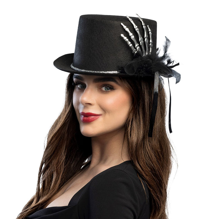 Hut Zylinder Halloween "Silver Claw" | Schwarz