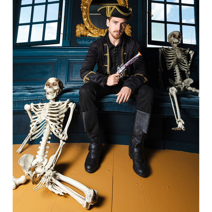 Piraten Kostüm Jacke für Herren | Schwarz Gold