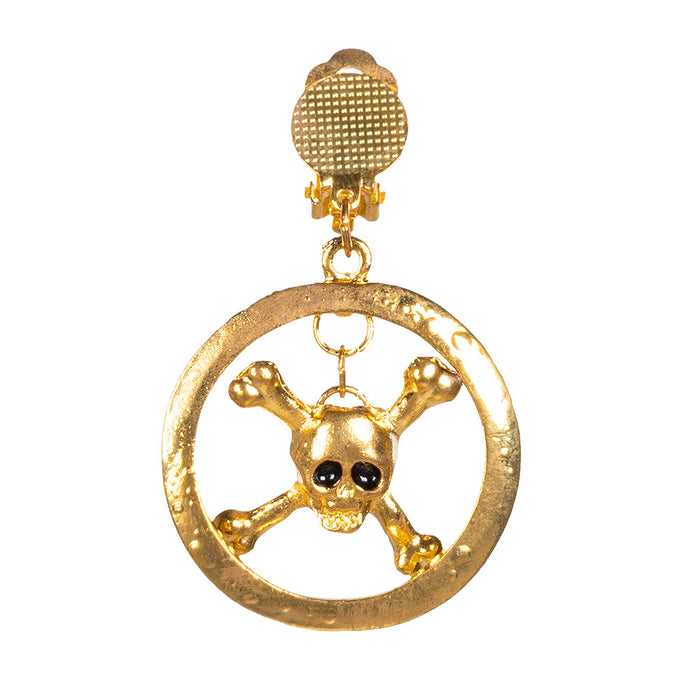 Piraten Set - Augenklappe und Ohrring | Schwarz/Gold