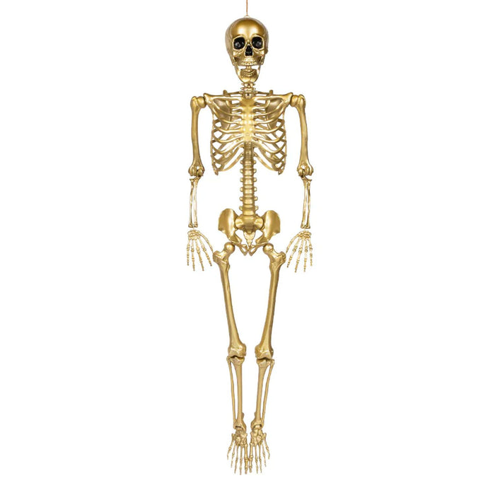 Halloween Deko Skelett Gold | 160 cm