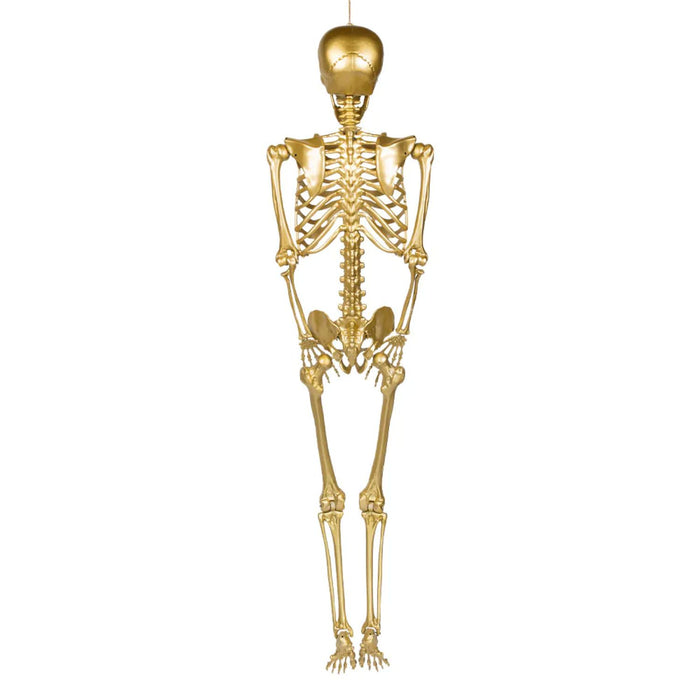 Halloween Deko Skelett Gold | 160 cm