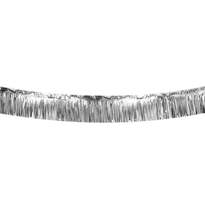 Fransengirlande 600 cm | Metallic Silber