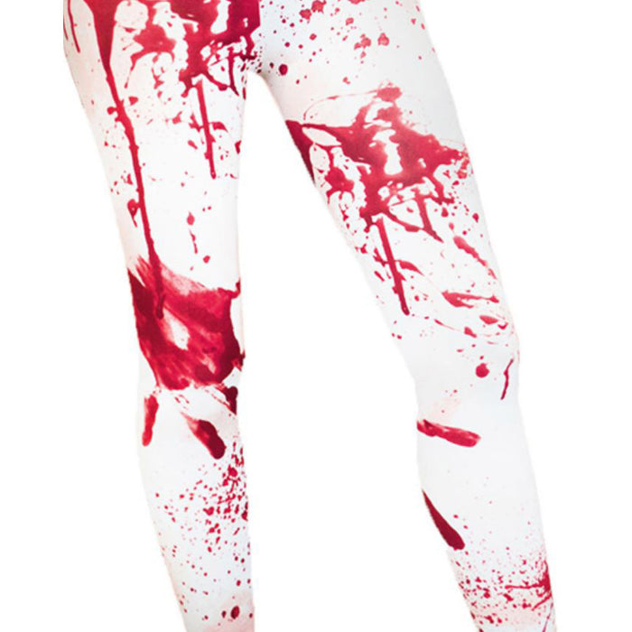 Blutige Leggings zu Halloween | Rot Weiß