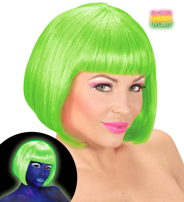 Damen Bob Perücke "Valentina" 74976 | Neon Grün