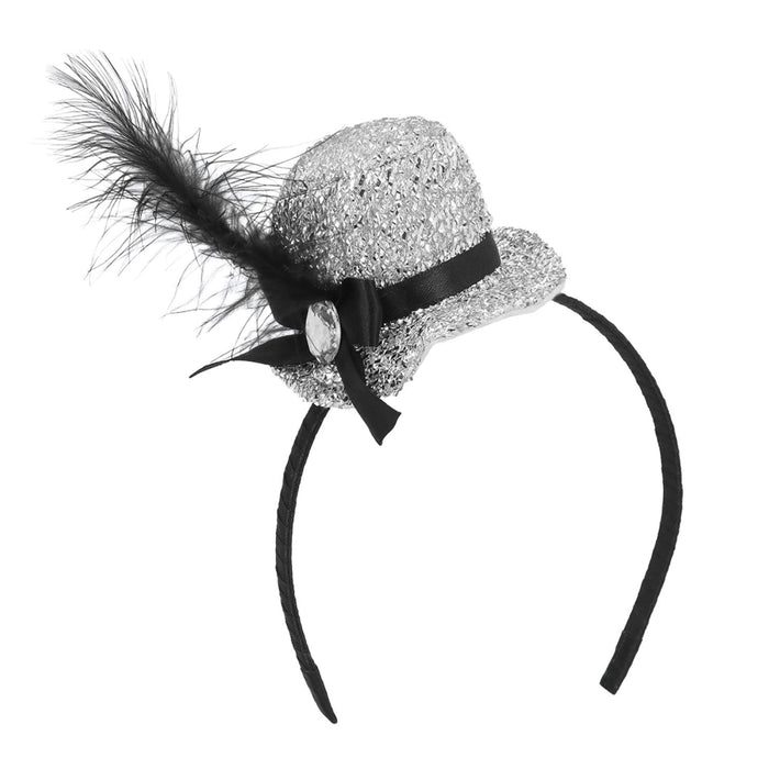 Diadem "Glitter" Mini-Hut Haarreif | Glitzer