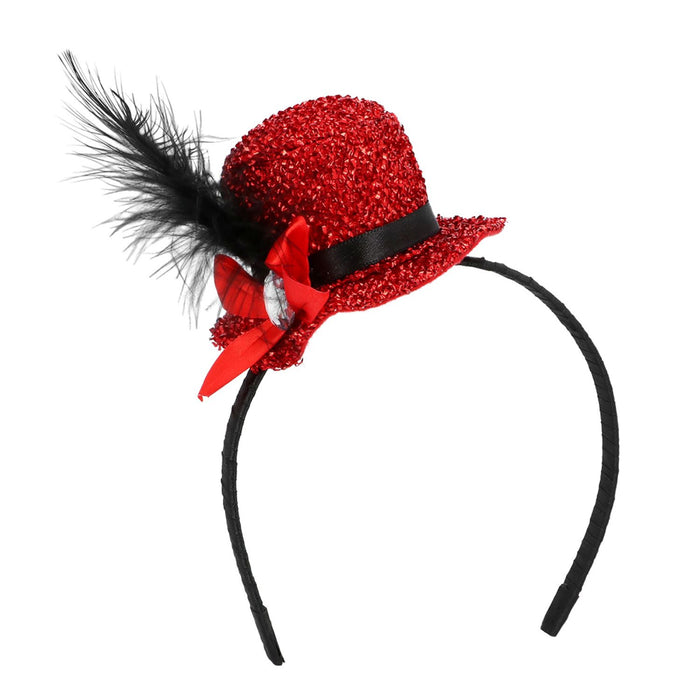 Diadem "Glitter" Mini-Hut Haarreif | Glitzer