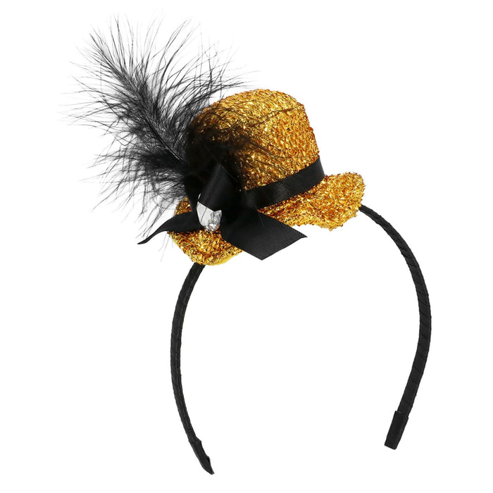 Diadem "Glitter" Mini-Hut Haarreif | Glitzer