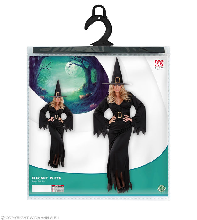 Hexenkostüm "Black Witch" für Damen | Kleid und Hut - Schwarz