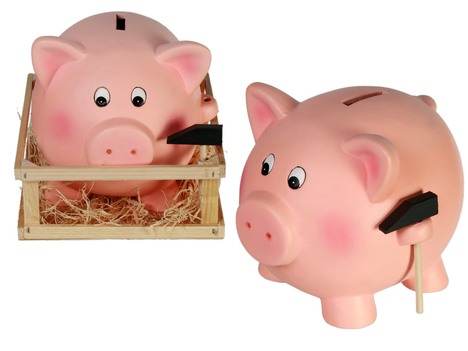 Spardose Jumbo-Schwein mit Hammer