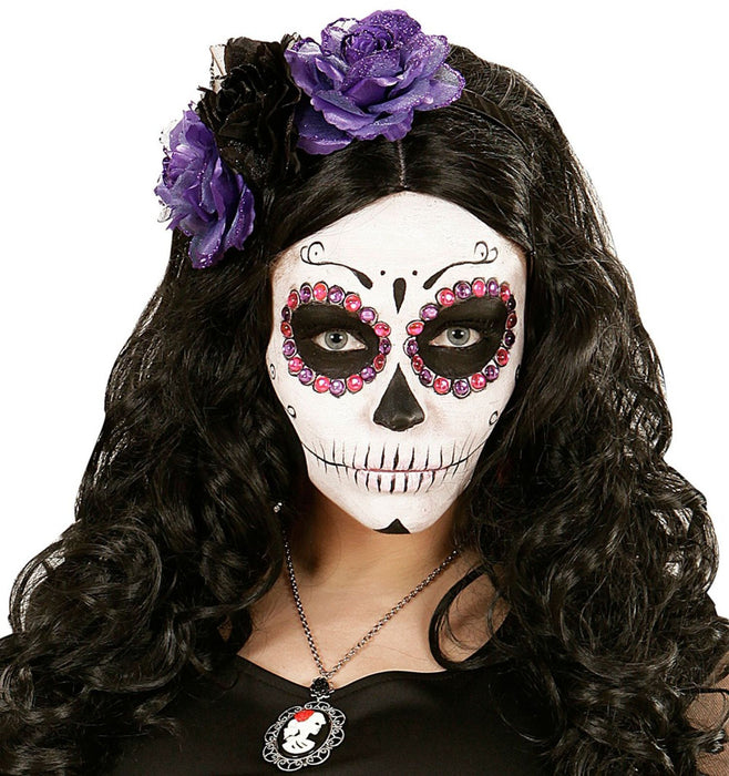 Glitzer Schmucksteine "Dias de los Muertos" | Pink/Lila