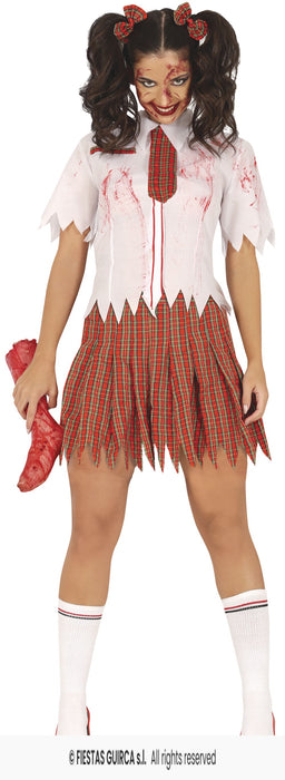 Kostüm Lady Zombie Schulmädchen Gr.M