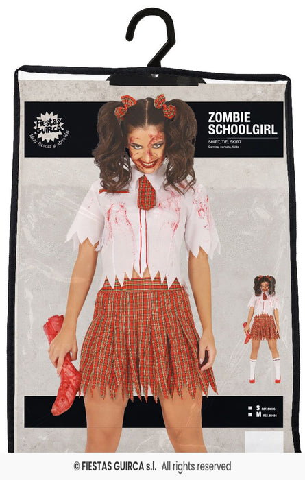 Kostüm Lady Zombie Schulmädchen Gr.M