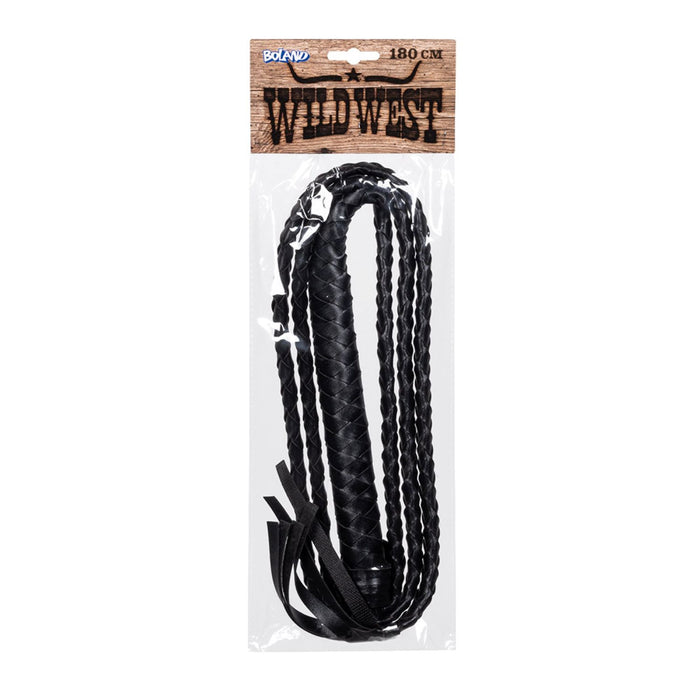 Western Peitsche | Schwarz - 180 cm