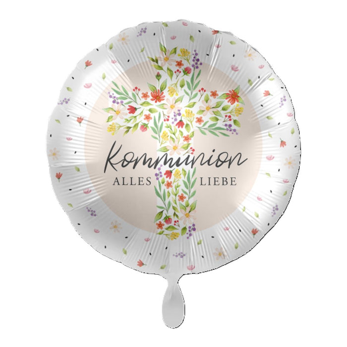 ABC18 Folienballon "Kommunion Alles Liebe" Rund Ø43cm