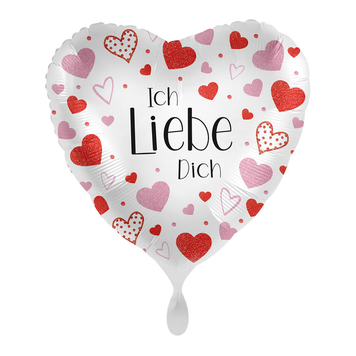 ABC18 Herz Folienballon Ø 43cm "Ich liebe dich" | Love Story