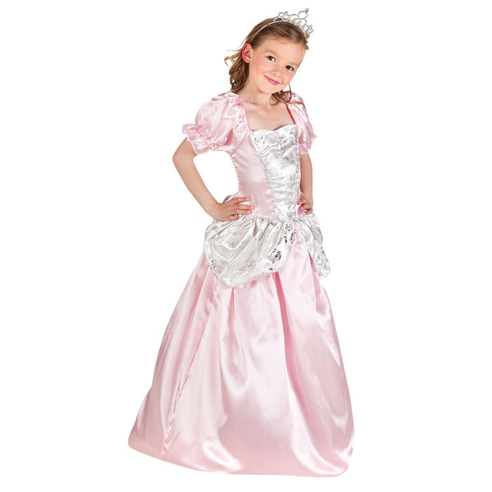 Prinzessin "Rosabel" Kostüm für Mädchen | Rosa - Kleid mit Tiara