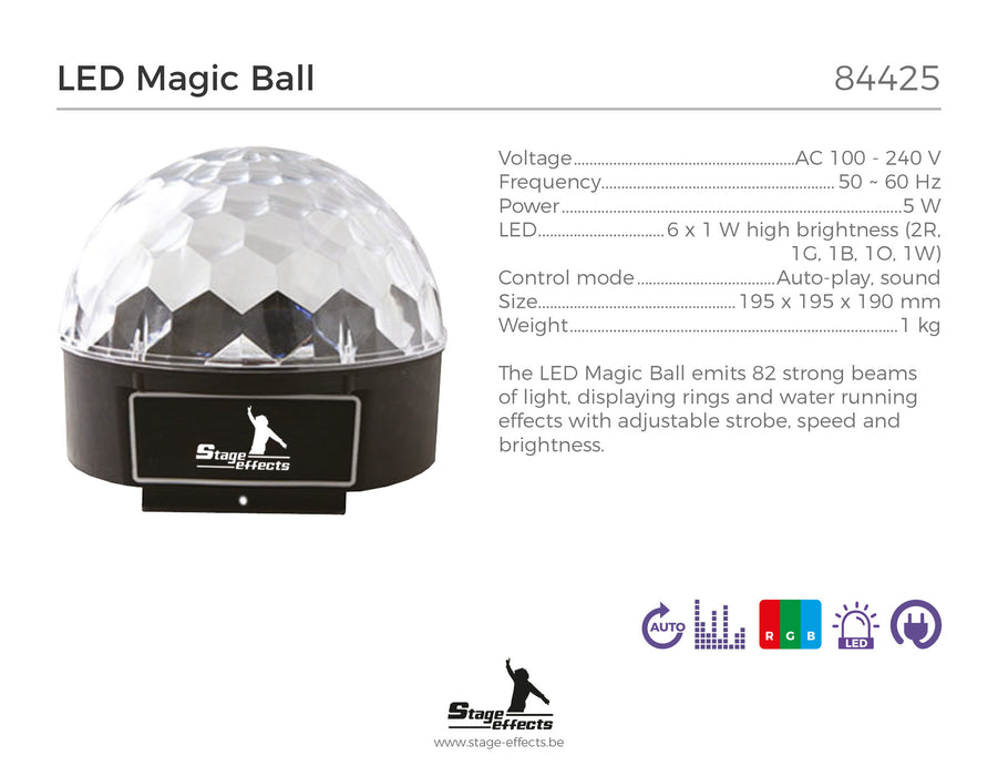 LED Magic Ball Discokugel Partylicht | 19 cm