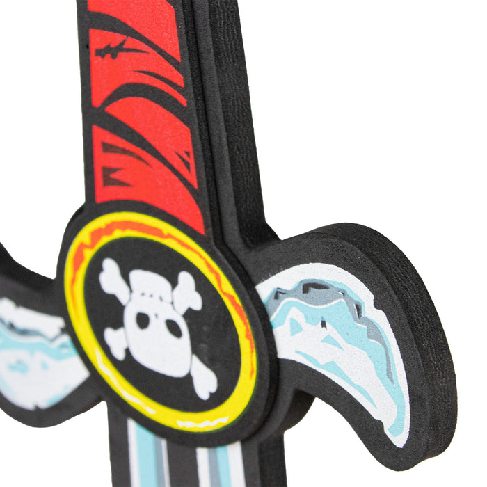 Schaumstoff Piraten Säbel zum Kostüm 53 cm | Grau Rot