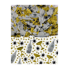 "Sekt Party" Folien Konfetti | 14g Silber Gold