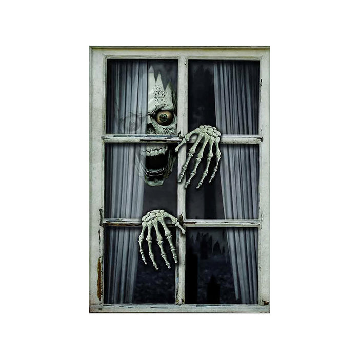 Halloween Skelett Fensterdekoration | Bild 80 x 120 cm
