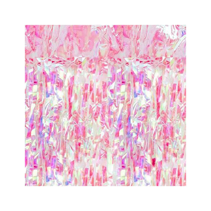 Türvorhang Lametta 100x200cm | Pink Irisierend