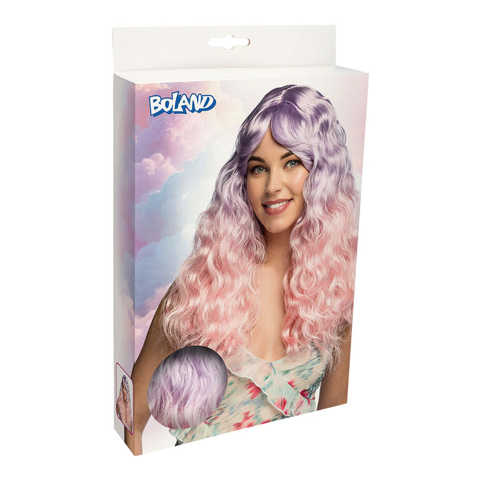 Meerjungfrau Perücke "Etro" für Damen | Lila Rosa