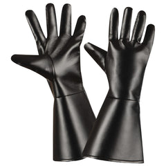 Handschuhe Kunstleder lang Schwarz