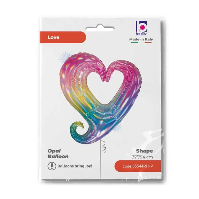 ABC Shape Herz mit Loch Opal Regenbogen | 94cm
