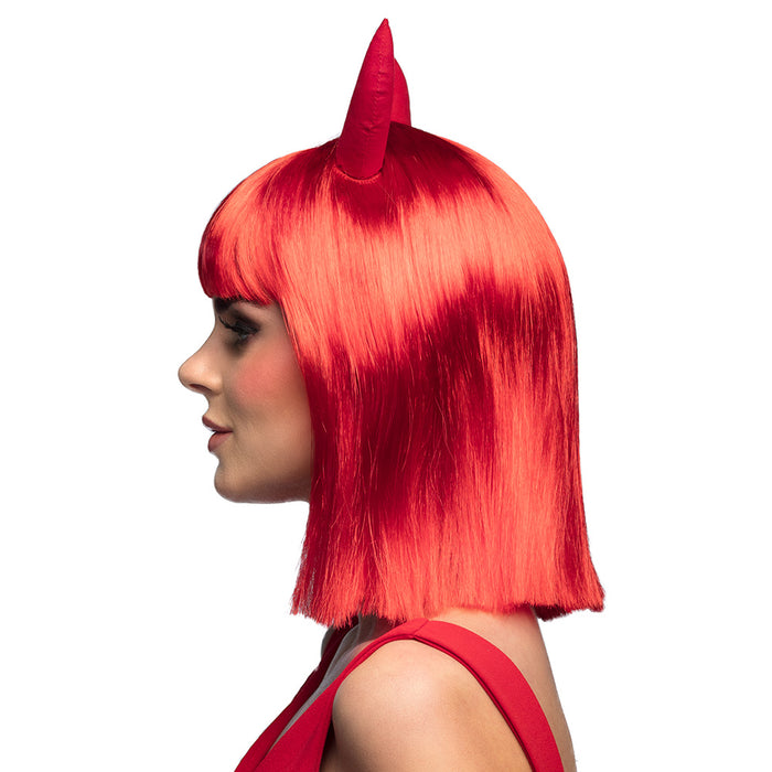 Teufel Perücke "Spicy Devil" für Damen - 85607 | Rot