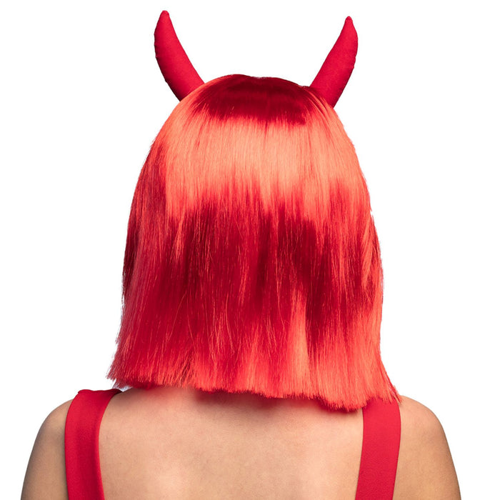 Halloween Perücke Damen "Spicy Devil" | Rot