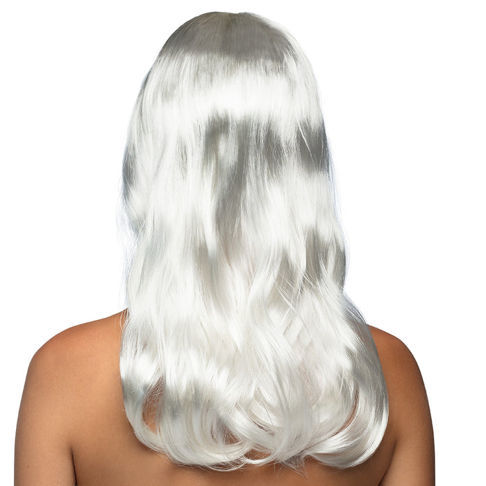 Perücke Lady Langhaar Frisur Weiss