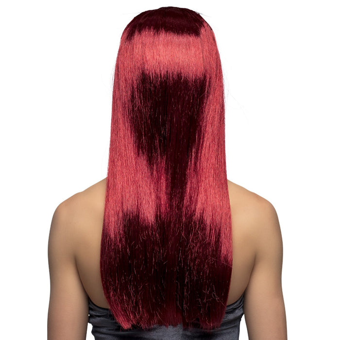 Perücke Lady Hexe Langhaar glatt Rot