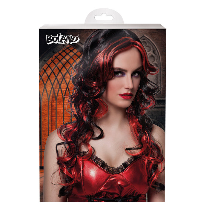 Perücke "Devilicious" für Damen | Schwarz/Rot