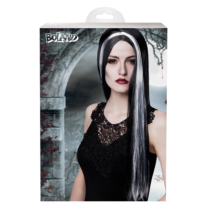 Hexen Perücke "Aurora" für Damen - 86081 | Schwarz/Weiß