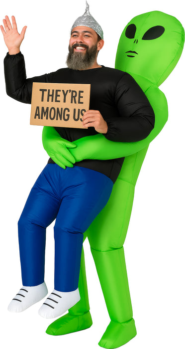 Aufblasbares Alien Kostüm für Erwachsene | Einheitsgröße 52-54 (L)