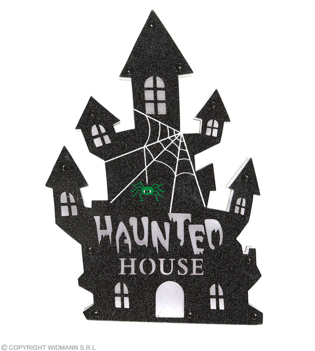 Leuchtendes Spukhaus "Haunted House" LED 35 x 24 cm | Mehrfarbig