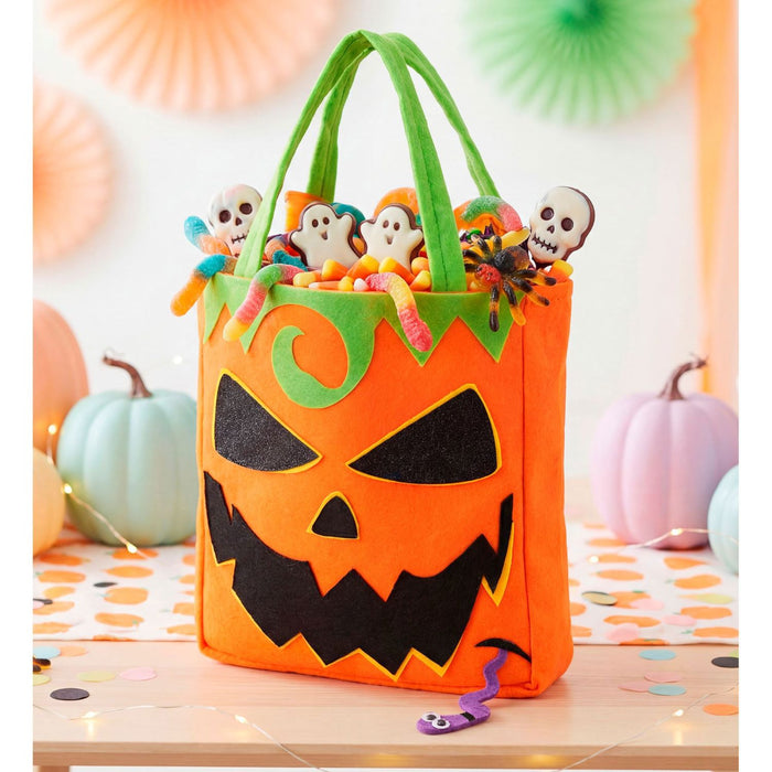 Halloween Betteltasche "Kürbis" | Orange - Süßes oder Saures