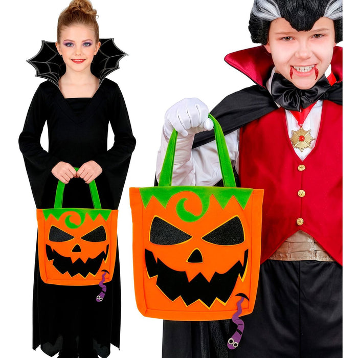 Halloween Betteltasche "Kürbis" | Orange - Süßes oder Saures