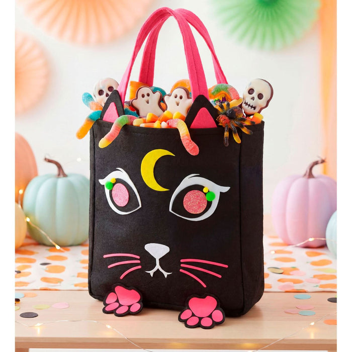 Halloween Betteltasche "Katze" | Schwarz - Süßes oder Saures