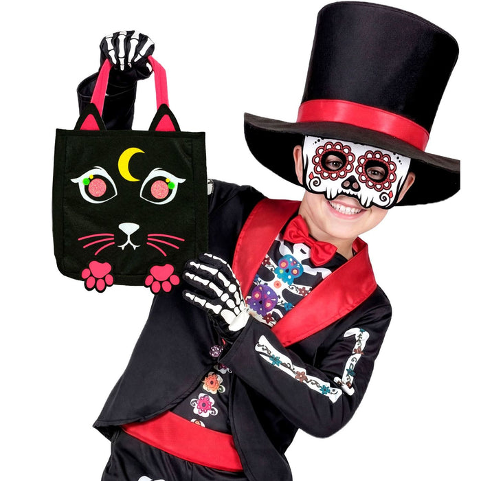 Halloween Betteltasche "Katze" | Schwarz - Süßes oder Saures