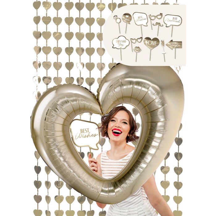 Fotobox Zubehör Hochzeit | 14-tlg.