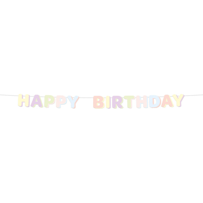 Dreamy Pastels Girlande "Happy Birthday" Papier | 1,8m