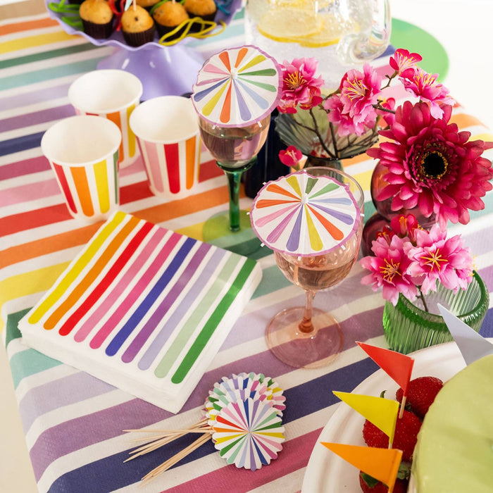 Servietten Stripetastic 20Stk./33x33cm | Mehrfarbig