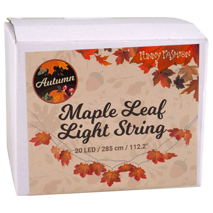 Herbstblatt Lichterkette mit 20 LED Leuchten | 215 cm