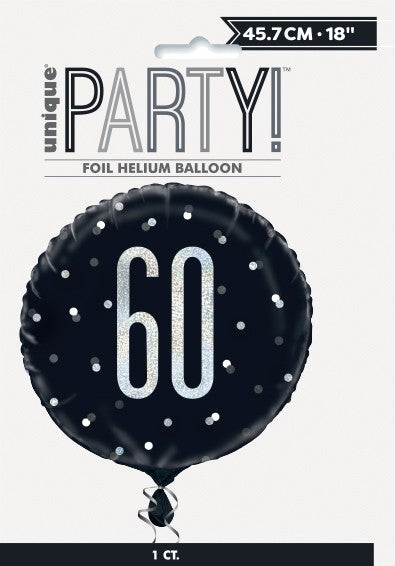 ABC18 Folienballon GLITZ Black Ø 45cm | #60