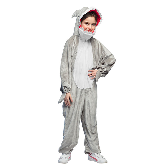 Hai Kostüm für Kinder bis 140 cm | Grau