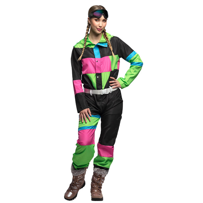 Skianzug "80´s" für Damen 3-tlg. | Schwarz