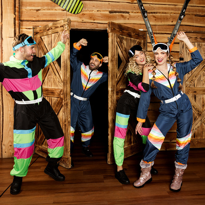Skianzug "80´s" für Damen 3-tlg. | Schwarz